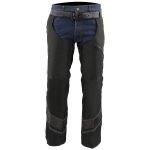 Milwaukee Leather MPM5706 Men’s Black Vented Textile Chaps with Leather Trim - Image 6