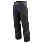 Milwaukee Leather MPM5706 Men’s Black Vented Textile Chaps with Leather Trim - Image 7