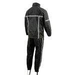 Milwaukee Leather MPM9510 Men’s Black Water-Resistant Motorcycle Rain Suit with Hi Vis Reflective Tape - Image 12