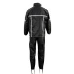 Milwaukee Leather MPM9510 Men’s Black Water-Resistant Motorcycle Rain Suit with Hi Vis Reflective Tape - Image 6