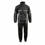Milwaukee Leather MPM9510 Men’s Black Water-Resistant Motorcycle Rain Suit with Hi Vis Reflective Tape - Image 11
