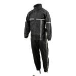 Milwaukee Leather MPM9510 Men’s Black Water-Resistant Motorcycle Rain Suit with Hi Vis Reflective Tape - Image 10