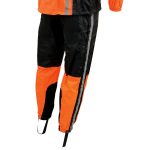 Milwaukee Leather MPM9510 Men’s Black and Orange Motorcycle Water Resistant Rain Suit w/ Hi-Vis Reflective Tape - Image 12