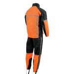 Milwaukee Leather MPM9510 Men’s Black and Orange Motorcycle Water Resistant Rain Suit w/ Hi-Vis Reflective Tape - Image 13