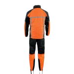 Milwaukee Leather MPM9510 Men’s Black and Orange Motorcycle Water Resistant Rain Suit w/ Hi-Vis Reflective Tape - Image 8
