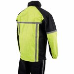 Milwaukee Leather MPM9510 Men’s Black and Neon Green Motorcycle Water Resistant Rain Suit w/ Hi-Vis Reflective Tape - Image 10