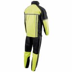 Milwaukee Leather MPM9510 Men’s Black and Neon Green Motorcycle Water Resistant Rain Suit w/ Hi-Vis Reflective Tape - Image 13