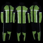 Milwaukee Leather MPM9510 Men’s Black and Neon Green Motorcycle Water Resistant Rain Suit w/ Hi-Vis Reflective Tape - Image 8