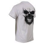 Milwaukee Leather MPMH116001 Men’s ‘Ghost’ Skull Double Sided White Printed T-Shirt - Image 25