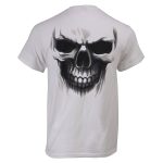 Milwaukee Leather MPMH116001 Men’s ‘Ghost’ Skull Double Sided White Printed T-Shirt - Image 9