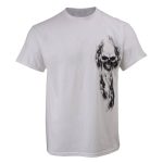 Milwaukee Leather MPMH116001 Men’s ‘Ghost’ Skull Double Sided White Printed T-Shirt - Image 35