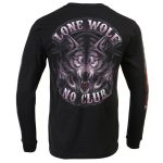 Milwaukee Leather MPMH117001 Men’s ‘Lone Wolf No Club’ Biker Long Sleeve T-Shirt - Image 29