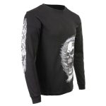 Milwaukee Leather MPMH117002 Mens ‘Assassin’ Double Sided Black Long Sleeve T-Shirt - Image 10