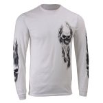 Milwaukee Leather MPMH117004 Men’s ‘Ghost Skull’ White Long Sleeve Printed T-Shirt - Image 46