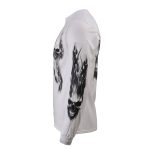 Milwaukee Leather MPMH117004 Men’s ‘Ghost Skull’ White Long Sleeve Printed T-Shirt - Image 9