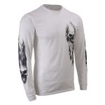 Milwaukee Leather MPMH117004 Men’s ‘Ghost Skull’ White Long Sleeve Printed T-Shirt - Image 11