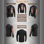 Milwaukee Leather MPMH117005 Men’s ‘Electric Skull’ Long Sleeve Black T-Shirt - Image 18