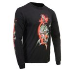 Milwaukee Leather MPMH117005 Men’s ‘Electric Skull’ Long Sleeve Black T-Shirt - Image 11