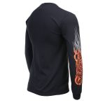 Milwaukee Leather MPMH117007 Men’s ‘Fire Bobber’ Long Sleeve Black T-Shirt - Image 5