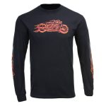 Milwaukee Leather MPMH117007 Men’s ‘Fire Bobber’ Long Sleeve Black T-Shirt - Image 46