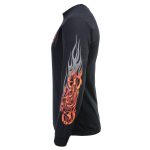 Milwaukee Leather MPMH117007 Men’s ‘Fire Bobber’ Long Sleeve Black T-Shirt - Image 54
