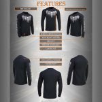 Milwaukee Leather MPMH117008 Men’s ‘Five Skulls’ Long Sleeve Black T-Shirt - Image 19