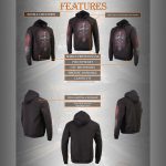 Milwaukee Leather MPMH118000 Men’s ‘Celtic Cross Pocket’ Black Hoodie - Image 2