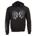 Milwaukee Leather MPMH118001 Men’s ‘Head Butt Skulls’ Black Hoodie with Zipper Closure - Image 47