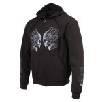 Milwaukee Leather MPMH118001 Men’s ‘Head Butt Skulls’ Black Hoodie with Zipper Closure - Image 40