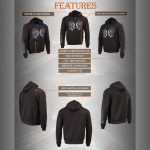 Milwaukee Leather MPMH118001 Men’s ‘Head Butt Skulls’ Black Hoodie with Zipper Closure - Image 19