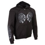 Milwaukee Leather MPMH118001 Men’s ‘Head Butt Skulls’ Black Hoodie with Zipper Closure - Image 14