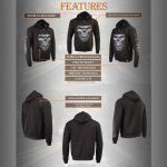 Milwaukee Leather MPMH118002 Men’s ‘Shredder Skull’ Black Hoodie with Zipper Closure - Image 17