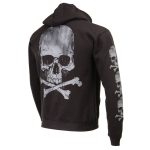 Milwaukee Leather MPMH118003 Men’s ‘Skull and Crossbones’ Black Hoodie with Zipper Closure - Image 5