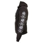 Milwaukee Leather MPMH118003 Men’s ‘Skull and Crossbones’ Black Hoodie with Zipper Closure - Image 9