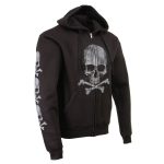 Milwaukee Leather MPMH118003 Men’s ‘Skull and Crossbones’ Black Hoodie with Zipper Closure - Image 12