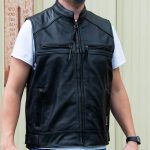 Milwaukee Motorcycle Clothing Company MV3520 Men’s Black Leather Ducktail Motorcycle Vest - Image 3