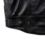 Milwaukee Motorcycle Clothing Company MV3520 Men’s Black Leather Ducktail Motorcycle Vest - Image 4