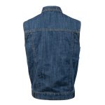 Milwaukee Motorcycle Clothing Company MV3850 Men’s Blue Denim Stone Washed Motorcycle Vest - Image 2