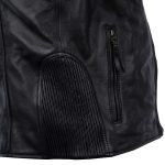 Milwaukee Motorcycle Clothing Company MV5020 Men’s Black Motorcycle Leather Jacket with Scotter Collar - Image 6
