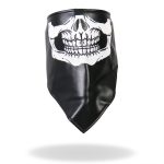 Hot Leathers NWL1004 Black Leather Skull Neck Warmer with Fleece Lining - Image 2
