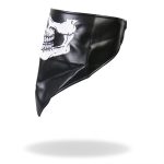 Hot Leathers NWL1004 Black Leather Skull Neck Warmer with Fleece Lining - Image 3