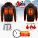 NexGen Heat Men’s Heated – Soft Shell Racing Style  Jacket, 7.4V, 3 Heat Levels, Night Visibility – Cold MPM1761SET - Image 2
