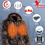 Nexgen Heat NXM1776SET Men’s Camouflaged Heated Zipper Hoodies – Warming Camo Hoodie for Hunting w/ Battery - Image 7