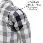 NexGen NXM1601SET Men’s ‘Riffraff’ Black and White Heated Flannel Long Sleeve Shirt (Rechargeable Battery Pack Included) - Image 7