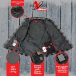 Nexgen Heat Women’s NXL2601SET Bonnie Black – Grey Heated Flannel Sleeve Shirt for Outdoor Activities w/ Battery - Image 5