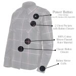 Nexgen Heat Nxl2602set Women’s ‘Bonnie’ Black Grey Red Heated Flannel Long Sleeve Shirt (Rechargeable Battery Pack Included) - Image 8