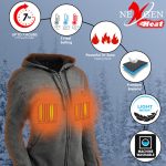 Nexgen Heat NXLL2717DUAL Women’s Grey Heated Hoodie w/ Dual Power Technology – Jacket for Winter w/ Battery Pack - Image 5