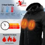 Nexgen Heat MPL2761SET Women’s Black Soft Shell Racing Style Heated Jacket Powered by Rechargeable 10000mAh Battery Included - Image 5