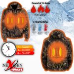 NexGen NXL2776SET Ladies ‘Camo’ Heated Zipper Hoodie (Rechargeable Battery Pack Included) - Image 5