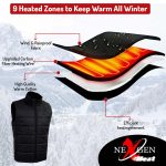 NexGen NXL4301SET Ladies ‘Puffed’ Black ‘Heated’ Textile Vest (Rechargeable Battery Pack Included) - Image 2